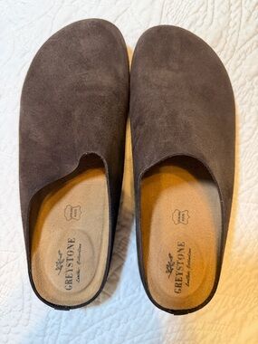 Women's Brown Suede Clog Mules NWOT
